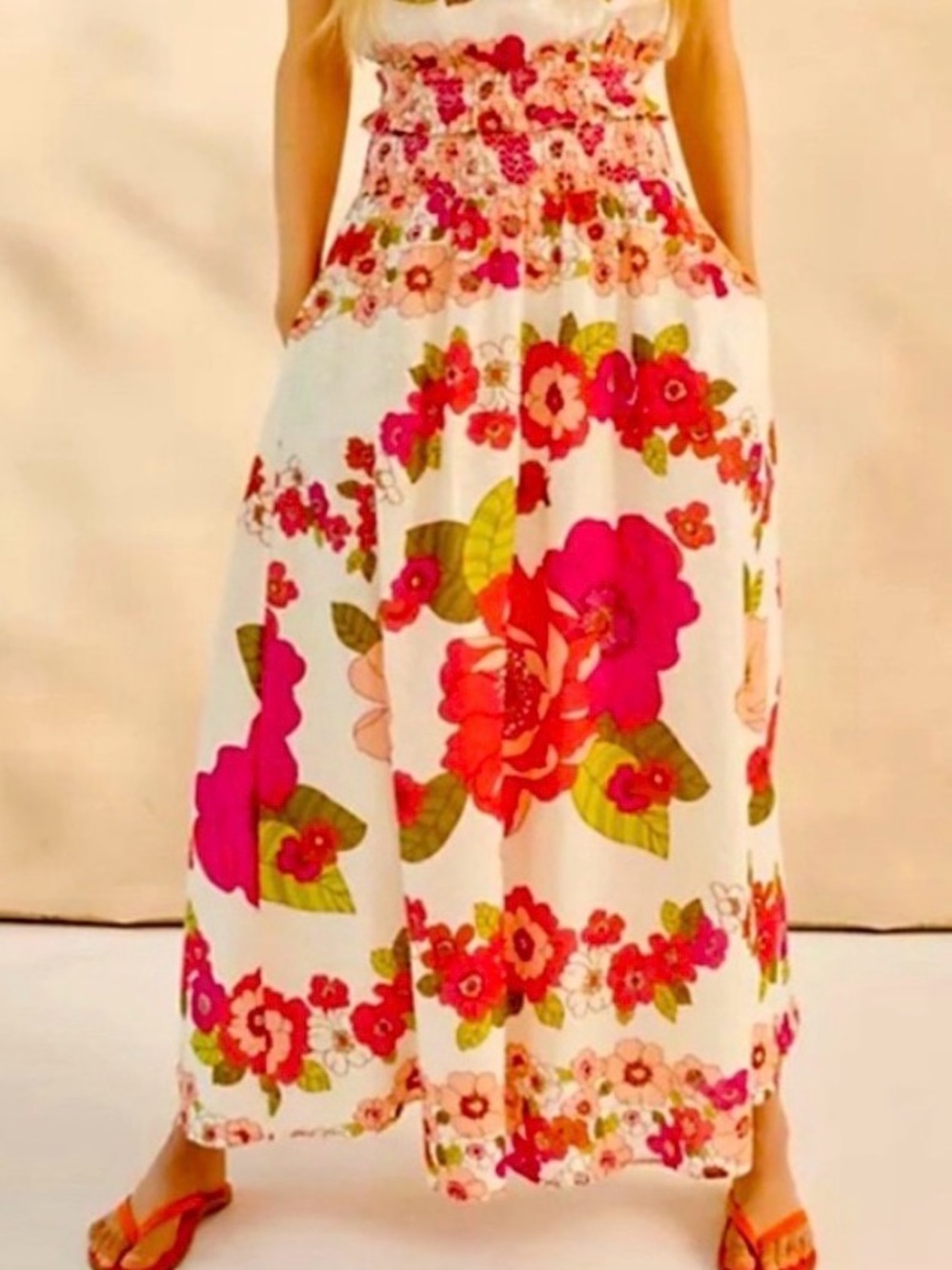 Anthropologie Love The Label elastic waist maxi skirt